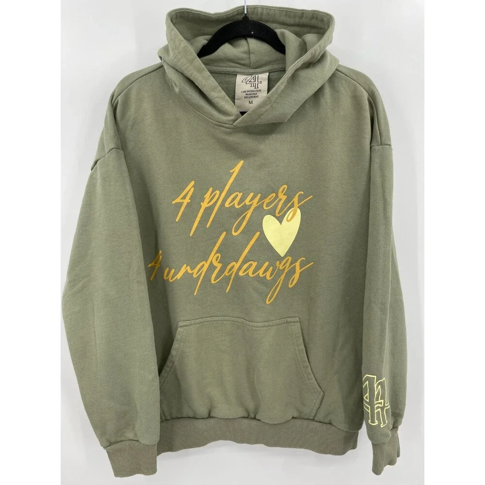 44 THE BRAND 4 Players 4 Underdogs Green Pullover Hoodie Size M